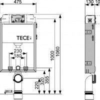 TECE Box 9370000 Застенный модуль для установки подвесного унитаза
