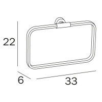 INDA Dado A1216ACR Держатель для полотенца - кольцо (хром)