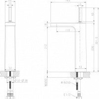 Bravat Spring F179113C-A Высокий смеситель для раковины