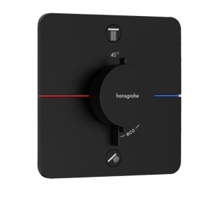 Hansgrohe ShowerSelect Comfort Q 15586670 Термостатический смеситель для ванны - внешняя часть (чёрный матовый)