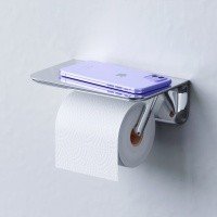 AM.PM Sensation A30341500 Держатель для туалетной бумаги с полочкой (хром)