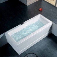 Акриловая ванна ALPEN Cleo 160x70 73611, гарантия 10 лет, прямоугольная форма, объём 225 литров, цвет - euro white (европейский белый)