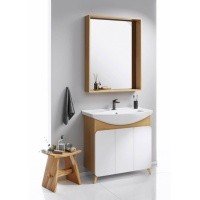 AQWELLA Basic BAS0210DZ Зеркало для ванной комнаты 100*80 см (дуб золотой)