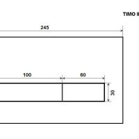 TIMO INARI FP-003 Накладная панель смыва для унитаза (хром)