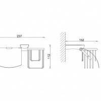 RUSH Luson LU16122 Держатель для туалетной бумаги с держателем освежителя воздуха (хром)