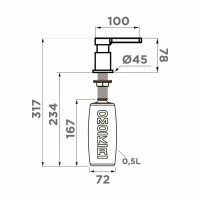 OMOIKIRI OM-04 4995052 Дозатор для жидкого мыла встраиваемый (графит)