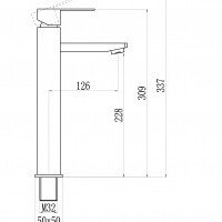 Savol S-SUS2001 Высокий смеситель для раковины (нержавеющая сталь сатин)
