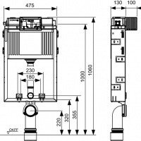 TECE Box 9370300 Застенный модуль для установки подвесного унитаза