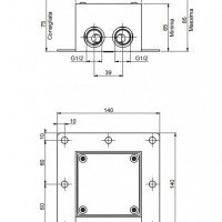 Внутренний механизм для напольного смесителя F2301 FIMA Carlo Frattini