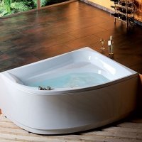 Акриловая ванна ALPEN Tanya 160 R 66119, гарантия 10 лет, асимметричная форма, объём 310 литров, цвет - euro white (европейский белый)