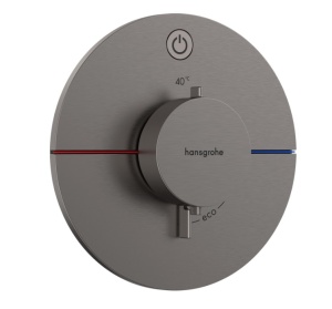 Hansgrohe ShowerSelect Comfort S 15553340 Термостатический смеситель для душа - внешняя часть (чёрный шлифованный хром)