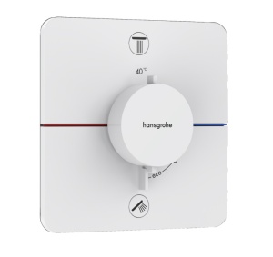 Hansgrohe ShowerSelect Comfort Q 15586700 Термостатический смеситель для ванны - внешняя часть (белый матовый)