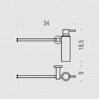 Colombo Design PLUS W4975.BM - Дозатор для жидкого мыла с держателем для полотенца (белый матовый)
