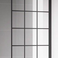 AQUAme AQM2858-R Шторка для ванны 800*1400 мм - правое исполнение (профиль черный матовый | прозрачное стекло)