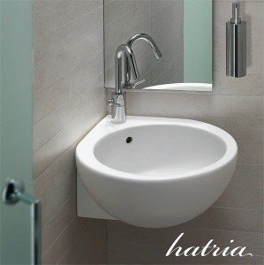 HATRIA YOU&ME Y0H701 - Раковина для ванной комнаты 46*46 см | угловая  
