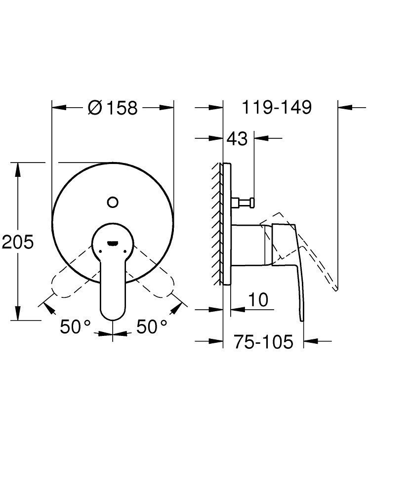 Смеситель для ванны 24052002 Grohe Eurostyle Cosmopolitan, купить в ...