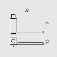Colombo Design LOOK B1674.GL - Дозатор для жидкого мыла с держателем полотенца Graphite (Графит полированный)
