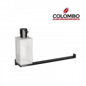 Colombo Design LOOK B1674.GL - Дозатор для жидкого мыла с держателем полотенца Graphite (Графит полированный)