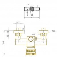 Bronze de Luxe WINDSOR 10118/1DF Душевая система в комплекте со смесителем (Бронза)