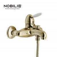 NOBILI Uniko UK110/1T5BR - Смеситель для ванны (бронза | белый)