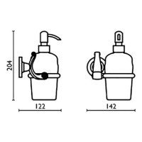 Bagno & Associati Regency RE12892 Дозатор для жидкого мыла подвесной (бронза | матовое стекло)