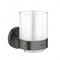 GROHE Essentials 40369AL1 - Универсальный держатель для: мыльницы, стакана, дозатора жидкого мыла (темный графит - шлифованный)