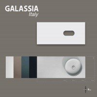 Galassia TABULAE 2053MT - Керамическая полка 101*46 см | SX-DX реверсивная (цвет: белый матовый)
