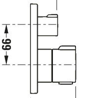 Duravit C.1 C15200013046 Термостатический смеситель для ванны - внешняя часть (чёрный матовый)