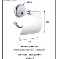 REMER Epoca EP60CR Держатель для туалетной бумаги с крышкой (белый | хром)