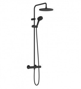 Hansgrohe Vernis Blend, Showerpipe 26426670 Душевая система с термостатом (черный матовый)