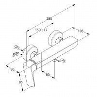 KLUDI Ameo 416750575 - Смеситель для душа (хром)
