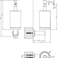 Gessi Emporio 38815.149 Дозатор для жидкого мыла подвесной (нержавеющая сталь)