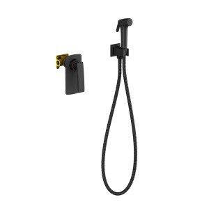 Timo Helmi 4089/03SM Гигиенический душ встраиваемый комплект со смесителем (цвет чёрный)