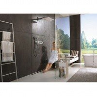 Верхний душ с держателем 24007400 Hansgrohe Rainmaker Select 460 (белый, хром)
