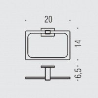 Colombo Design LOOK B1631.GM - Держатель для полотенца | кольцо Graphite Matt (графит шлифованный)