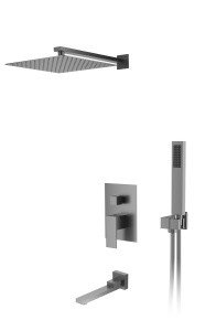 D&K Bayern.Liszt DA1515606A04 Душевая система с функцией наполнения ванны - комплект со смесителем (графит серый)