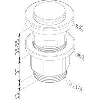 AM.PM F0700P00 Донный клапан | сливной гарнитур - для раковины с переливом (хром)