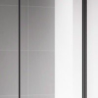 AQUAme AQM2859-R Шторка для ванны 800*1400 мм - правое исполнение (профиль черный матовый | прозрачное стекло)