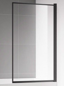 AQUAme AQM2859-R Шторка для ванны 800*1400 мм - правое исполнение (профиль черный матовый | прозрачное стекло)