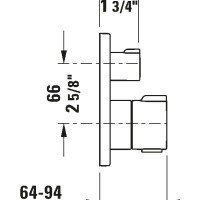 Duravit C.1 C15200014010 Термостатический смеситель для ванны - внешняя часть (хром)