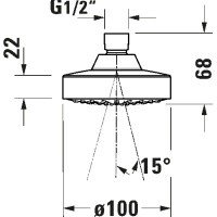 Duravit Shower UV0660022010 Верхний душ Ø 100 мм (хром)