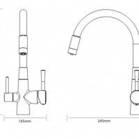 Savol S-L1806-02 Высокий смеситель для кухни с функцией подачи питьевой воды (хром | белый)