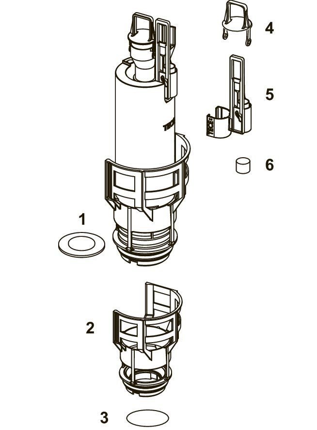 TECE 9820223 Клапан смыва для сливного бачка, купить в интернет ...