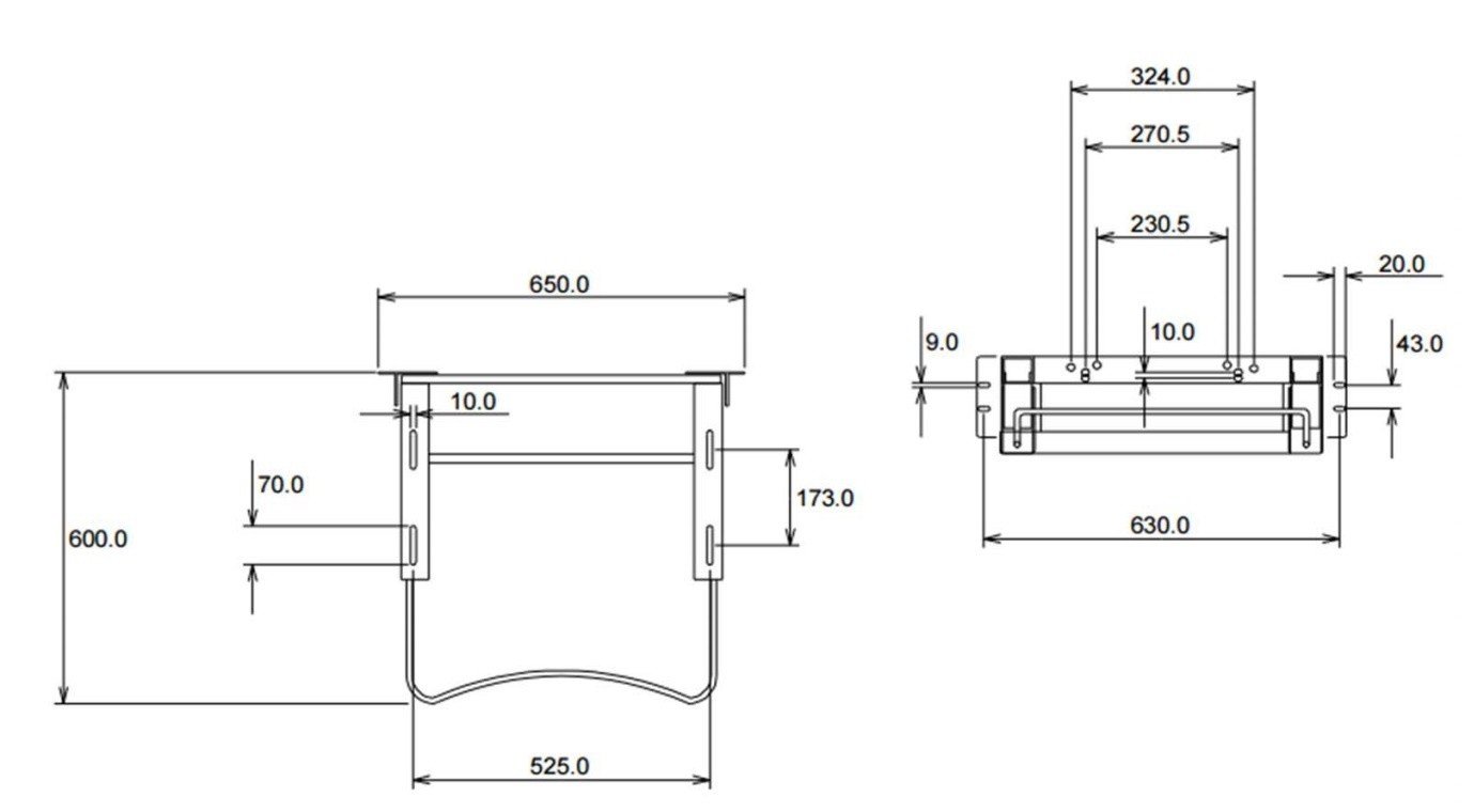NOFER 303C Пневматический крепеж для раковины 650 мм, купить в интернет ...