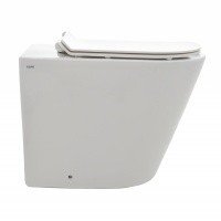AQUAme AQM3001 Унитаз напольный, безободковый | комплект с сиденьем Soft Close (белый)