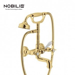 NOBILI Ritz RI49001ORO - Смеситель для ванны | в комплекте с душем (золото)