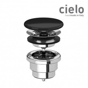 Ceramica CIELO PIL01 N - Донный клапан | сливной гарнитур (Чёрный глянцевый)