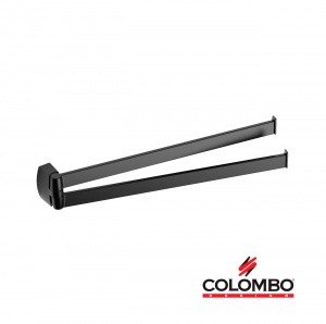 Colombo Design TRENTA B3012.NM - Держатель для полотенца 35 см | двойной (черный матовый)