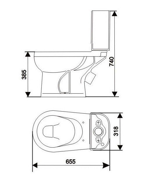Оскольская керамика Ирида Стандарт 40374130402 Унитаз компакт с крышкой ...