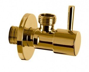 REMER 128L1212DO Угловой вентиль для подключения смесителя ½ * ½ (золото)
